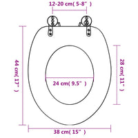 Tavolette WC con Coperchi 2 pz in MDF Design Stella Marina 275911