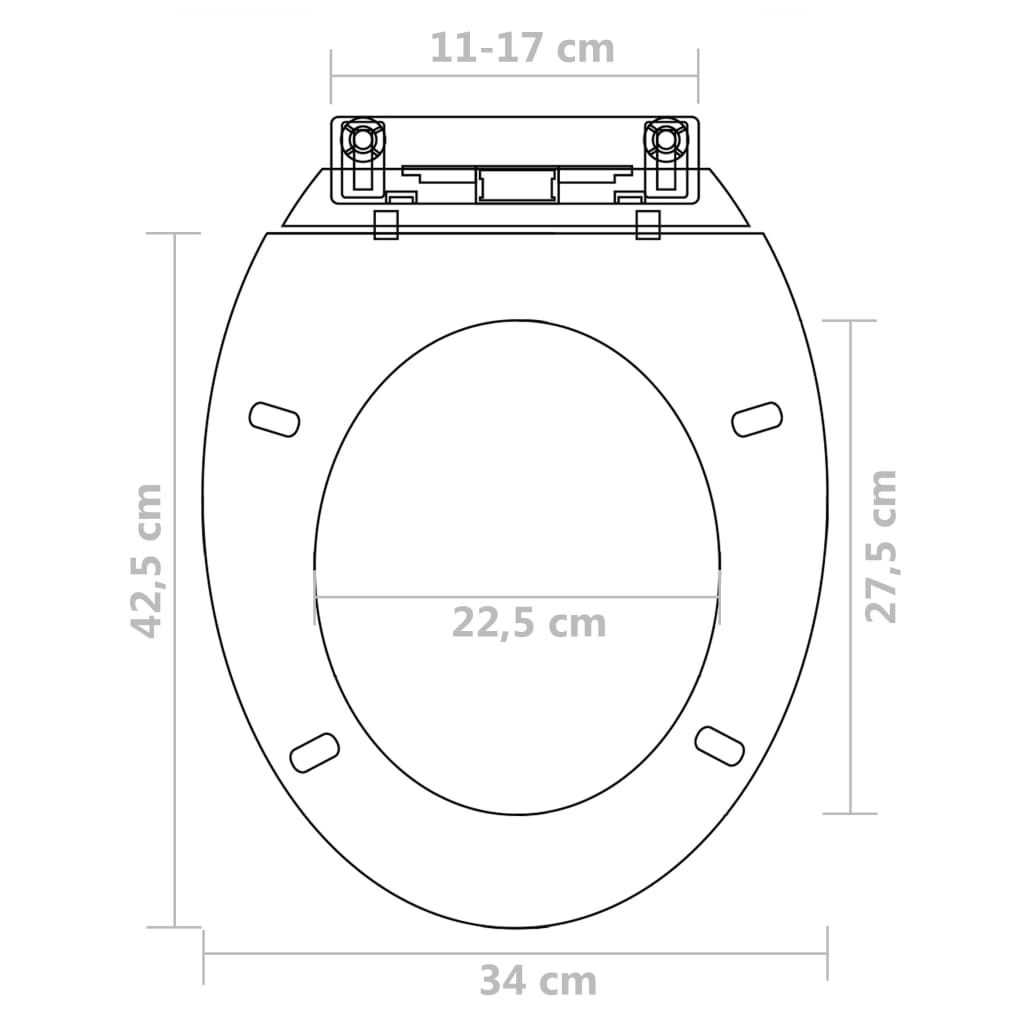 Copriwater a Chiusura Rallentata 2pz Plastica Bianco 275927