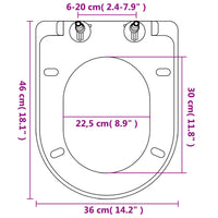 Copriwater a Chiusura Rallentata 2 pz Plastica Bianco 275930