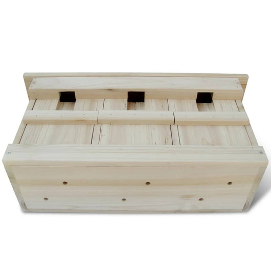 Casette per gli Uccelli 2 pz in Legno 44x15,5x21,5 cm 276008