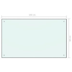 Paraschizzi per Cucina Bianco 100x60 cm in Vetro Temperato cod mxl 78694