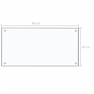 Paraschizzi per Cucina Trasparente 80x40 cm in Vetro Temperato 249469