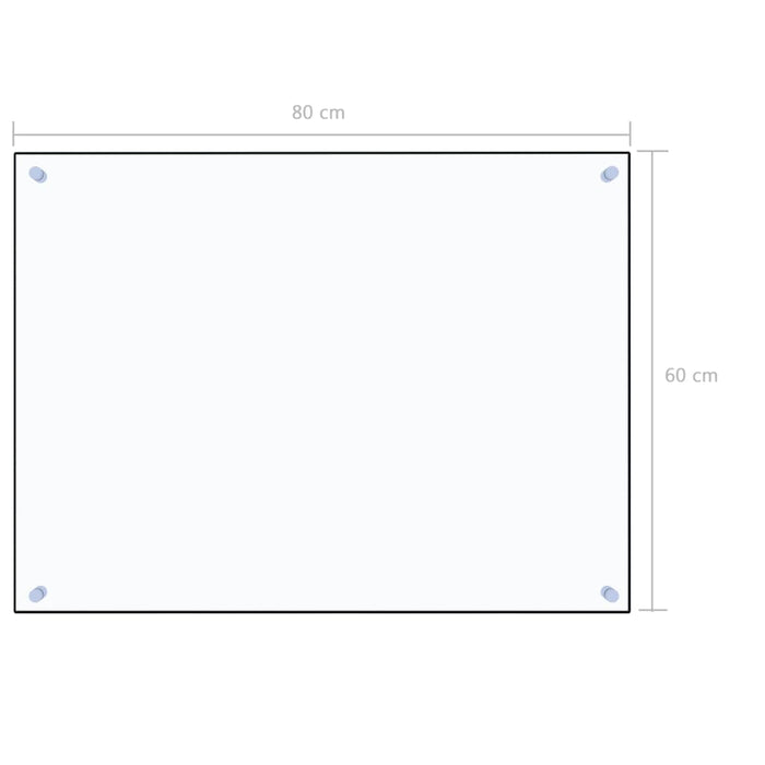 Paraschizzi per Cucina Trasparente 80x60 cm in Vetro Temperato 249471