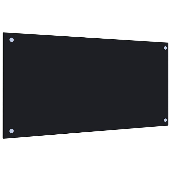 Paraschizzi per Cucina Nero 80x40 cm in Vetro Temperatocod mxl 97071