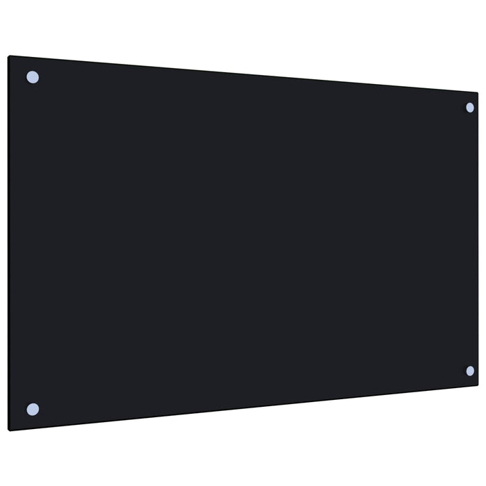 Paraschizzi per Cucina Nero 80x50 cm in Vetro Temperatocod mxl 78921