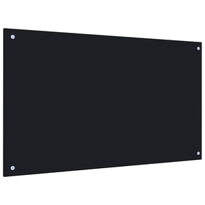 Paraschizzi per Cucina Nero 100x60 cm in Vetro Temperato 249492