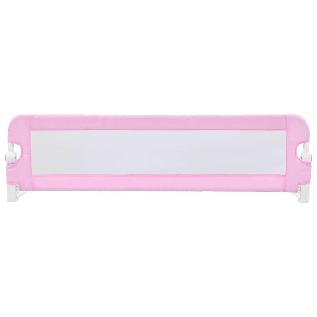 Sponde Letto di Sicurezza Bambini Rosa 120x42cm in Poliestere 10170