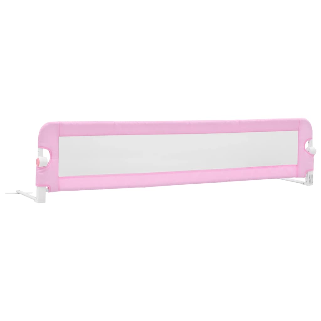 Sponde Letto di Sicurezza per Bambini Rosa 180x42cm Poliestere 10171