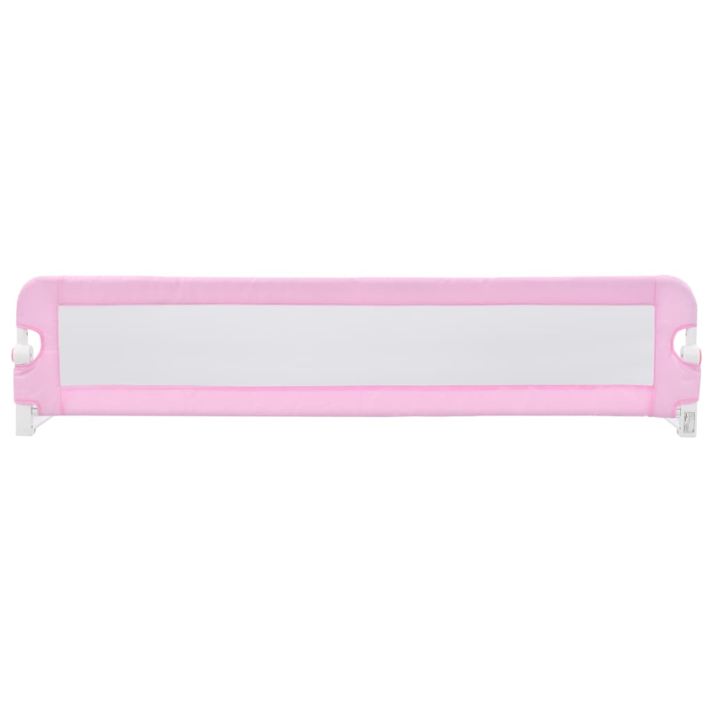 Sponde Letto di Sicurezza per Bambini Rosa 180x42cm Poliestere 10171