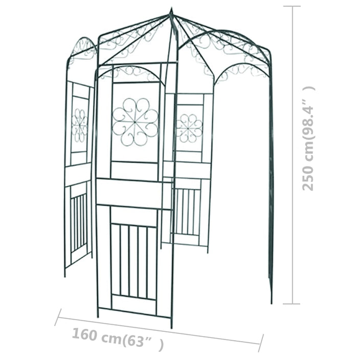 Arco da Giardino 250 cm Verde Scuro