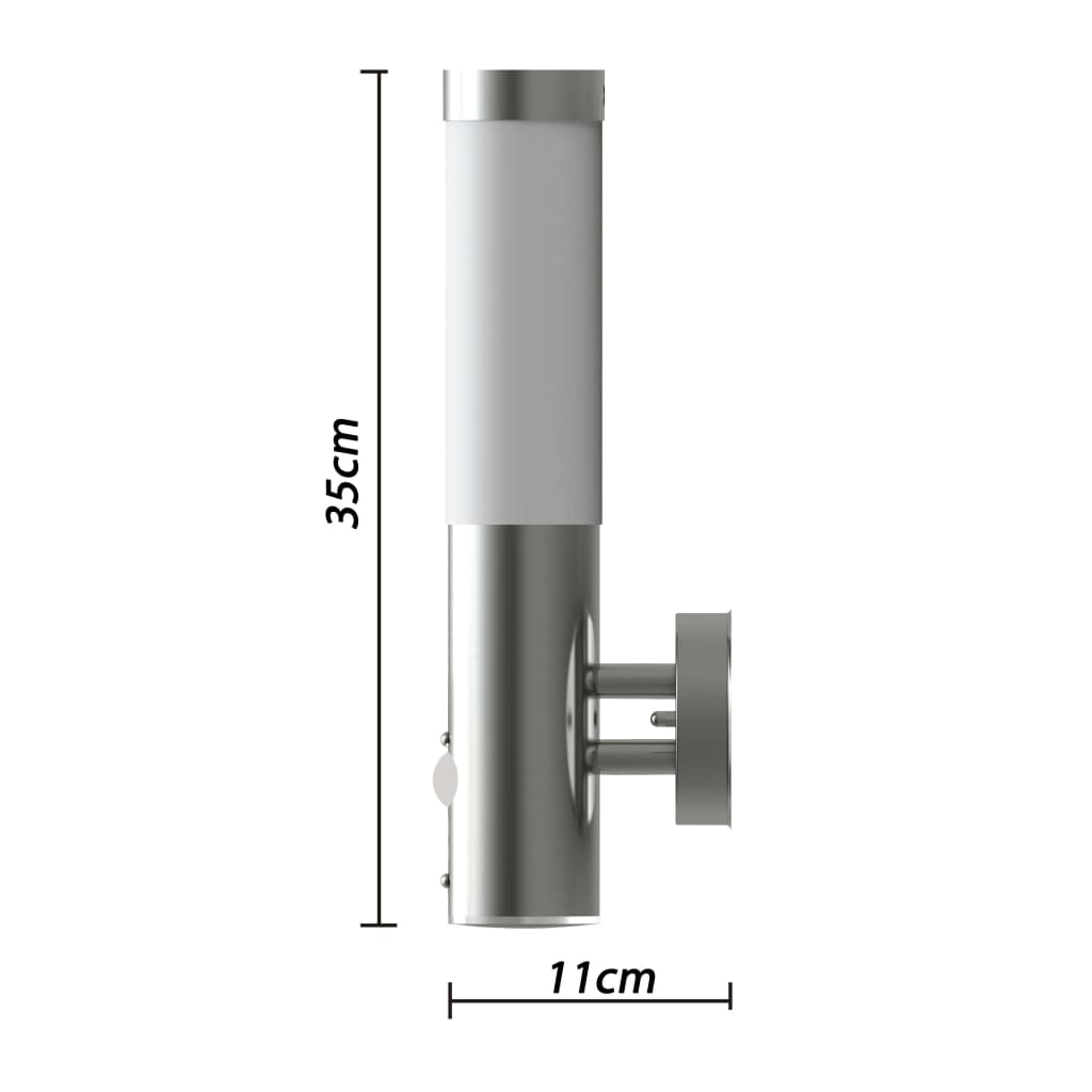 Applique da Esterno con Rilevatore di Movimento in Acciaio Inox 40371