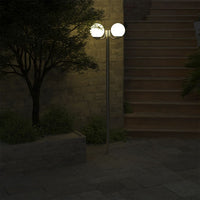 Lampione da Giardino con 2 Lampade 220 cm 40390