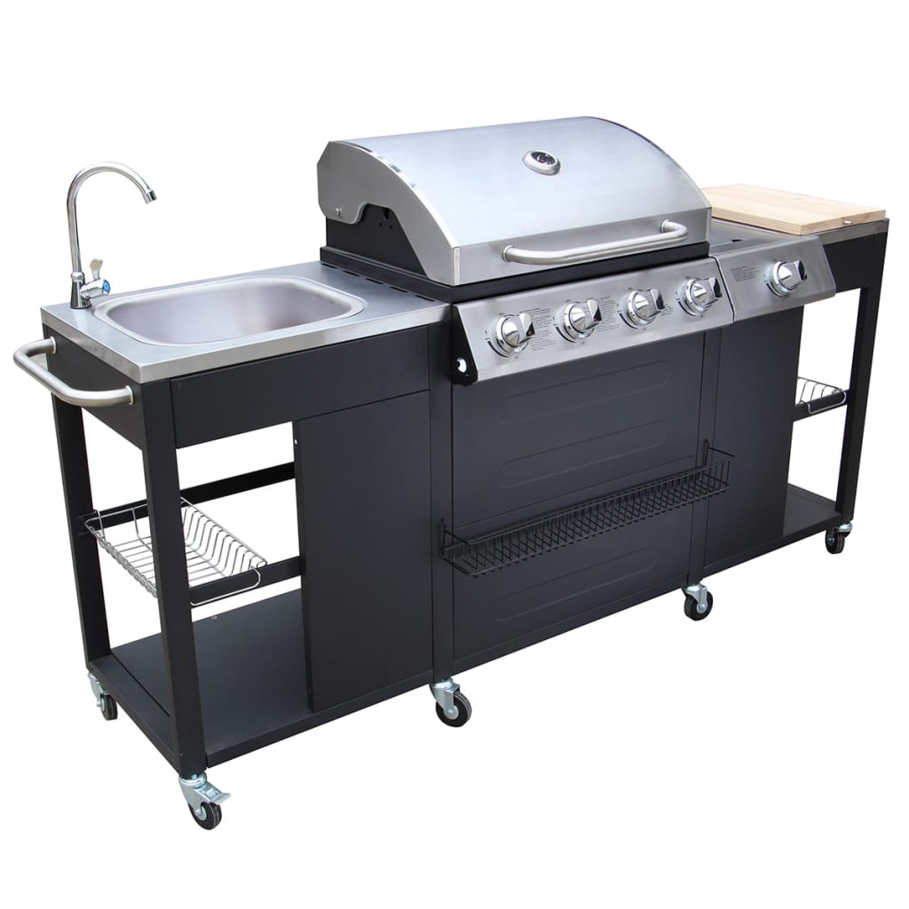 Barbecue da Cucina per Esterni Montana 4 Fornelli   cod mxl 7051