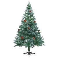 Albero di Natale Artificiale Satinato con Pigne 150 cm