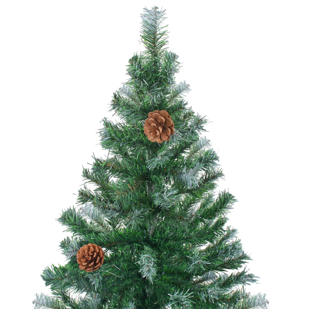 Albero di Natale Artificiale Satinato con Pigne 150 cm