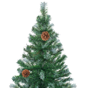 Albero di Natale Artificiale Satinato con Pigne 150 cm