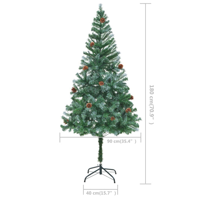 Albero di Natale Artificiale con Pigne 180 cm