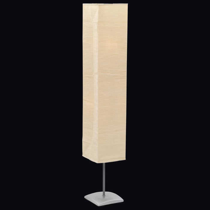 Lampada a Piantana con Supporto in Acciaio 135 cm Beige 60261