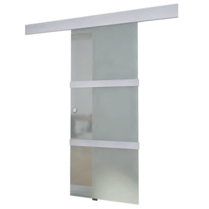 Porta Scorrevole in Vetro e Alluminio 178 cm Argento cod mxl 73062