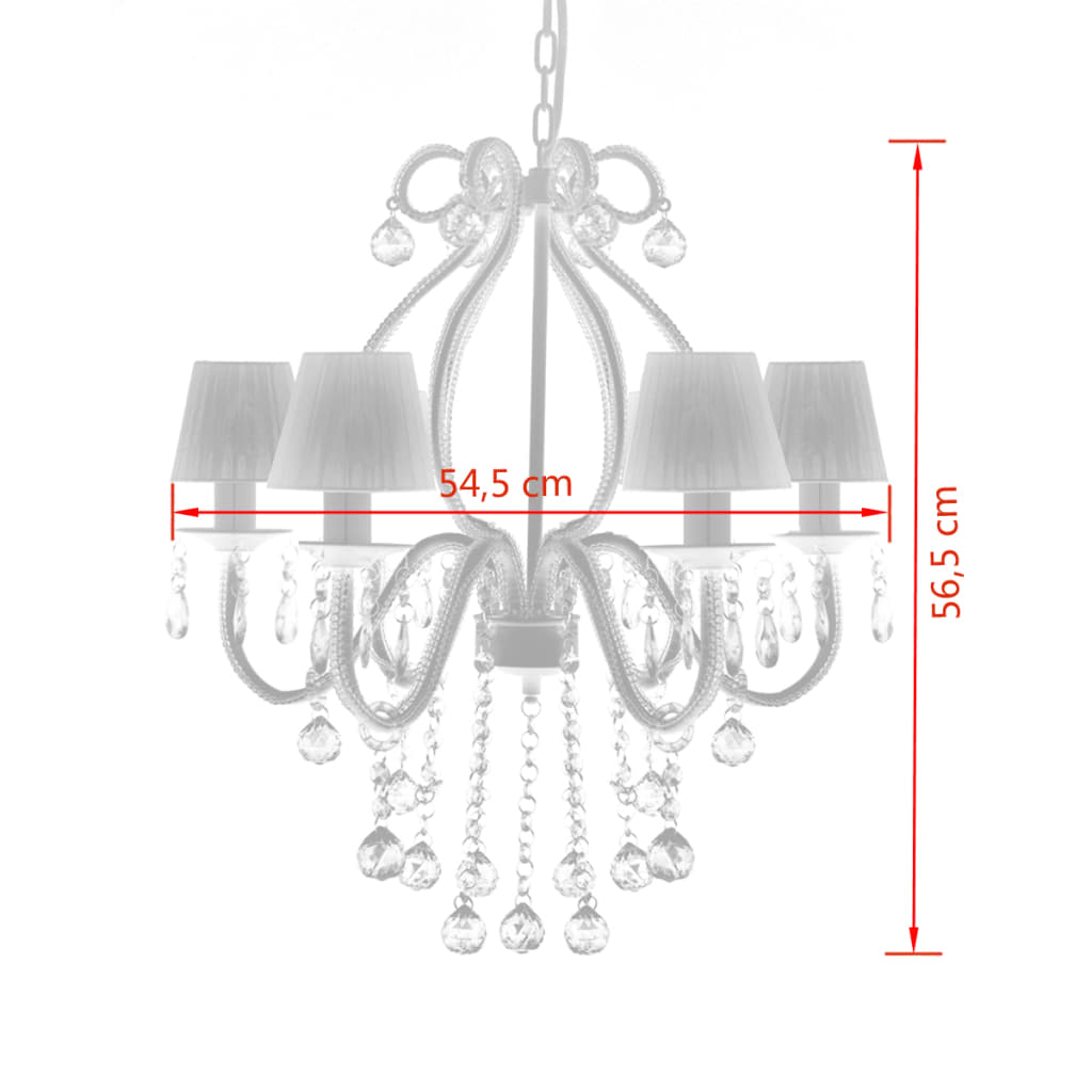 Lampadario con 2300 Cristalli Bianchi 60338