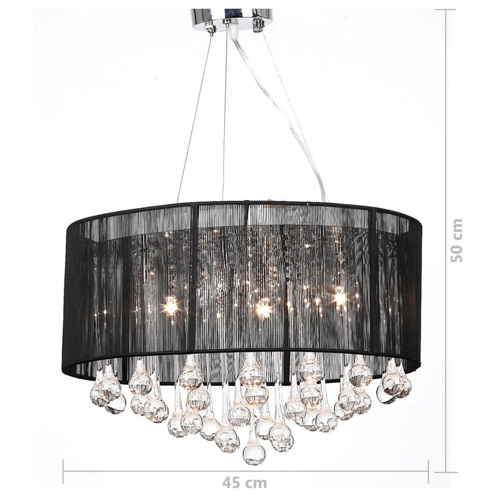 Lampadario con 85 Cristalli Nero cod mxl 43133