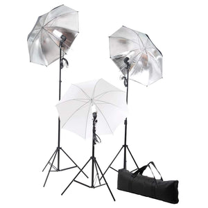 Set di Illuminazione da Studio: Ombrelli e Treppiedi 24 Watt 190041