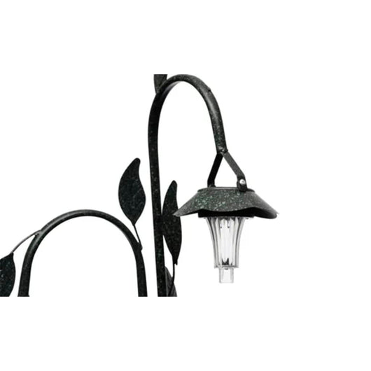 Fioriere partavasi supporto in ferro battuto e lampade LED s cod mxl 51755