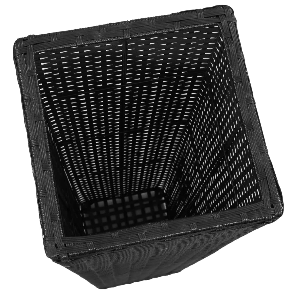 Letti Rialzati da Giardino 3 pz in Polyrattan Nero cod mxl 67033