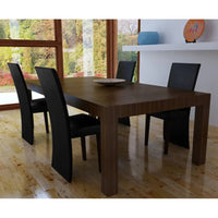 Sedie da Pranzo 4 pz Nere in Similpelle 60597