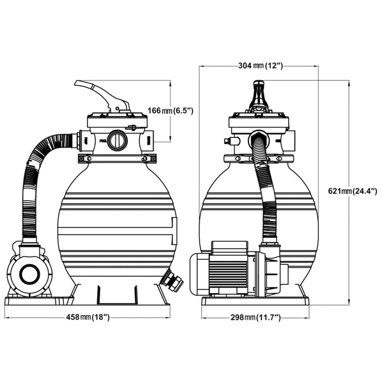 Pompa con Filtro a Sabbia 400 W 11000 l/h 90291