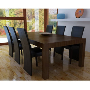 Sedie da Pranzo 6 pz Nere in Similpelle 160295