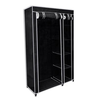 Armadio Guardaroba Pieghevole Nero 110 x 45 x 175 cm  cod mxl 67886