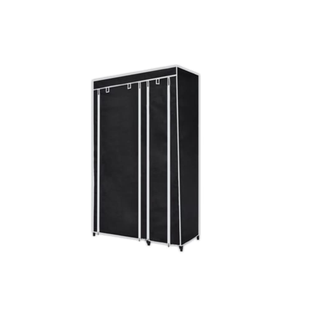 Armadio Guardaroba Pieghevole Nero 110 x 45 x 175 cm  cod mxl 67886