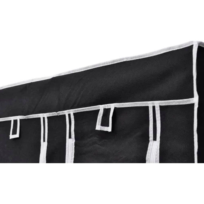 Armadio Guardaroba Pieghevole Nero 110 x 45 x 175 cm  cod mxl 67886