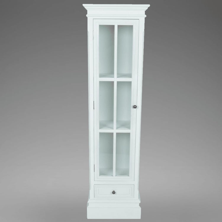 Armadietto con Libreria Elegante con 3 Scaffali Bianco in Legno 60639