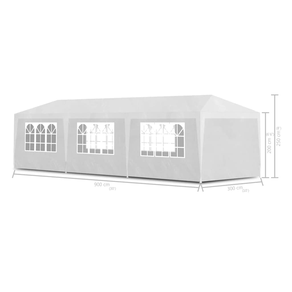 Tenda per Feste 3x9 m Bianca cod mxl 66231