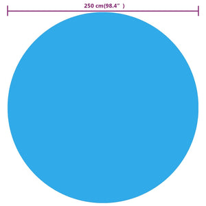 Pellicola Galleggiante Solare PE Rotonda 250 cm per Piscina Blu