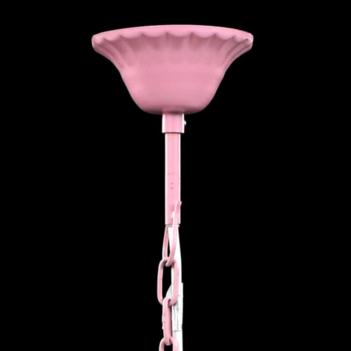 Lampadario in Cristallo con 5 Lampadine Rosa cod mxl 53785