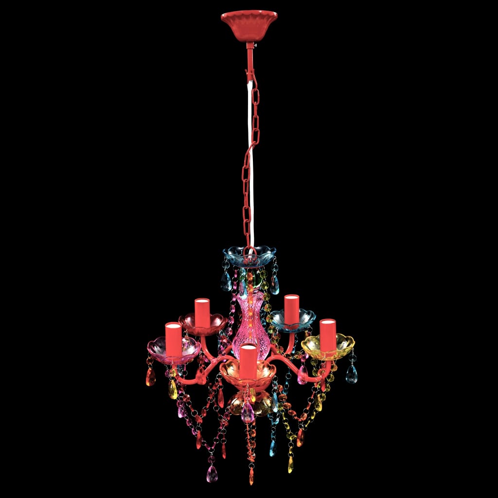 Lampadario in Cristallo 5 Lampadine Multicolore cod mxl 49940