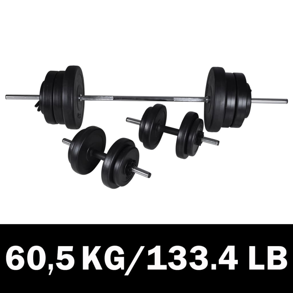 Set Bilanciere e 2 Manubri 60,5 kg 90375