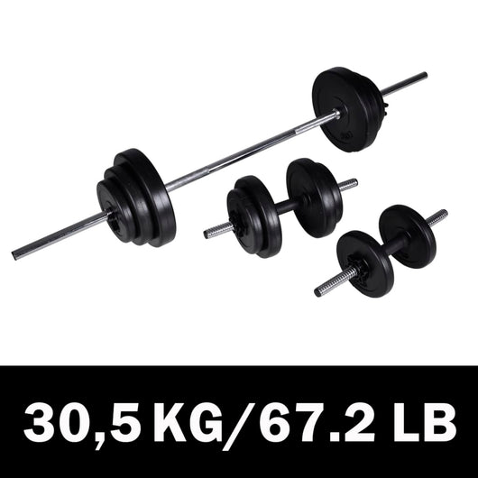 Set Bilanciere con 2 Manubri 30,5 kg 90377