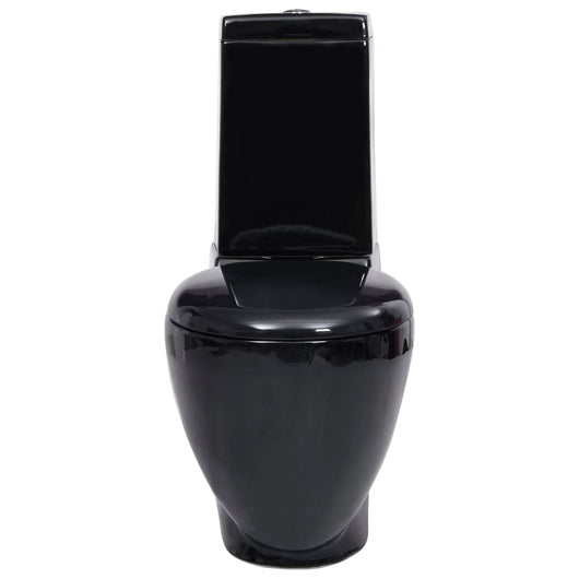 Vaso WC in Ceramica con Scarico Dietro Nero 140298