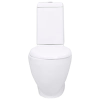 Vaso WC in Ceramica Base con Scarico Dietro Bianco