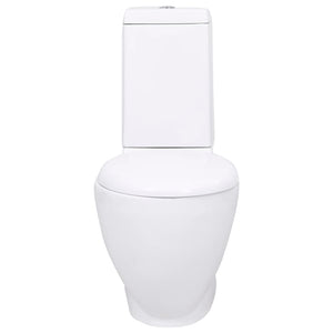 Vaso WC in Ceramica Base con Scarico Dietro Bianco