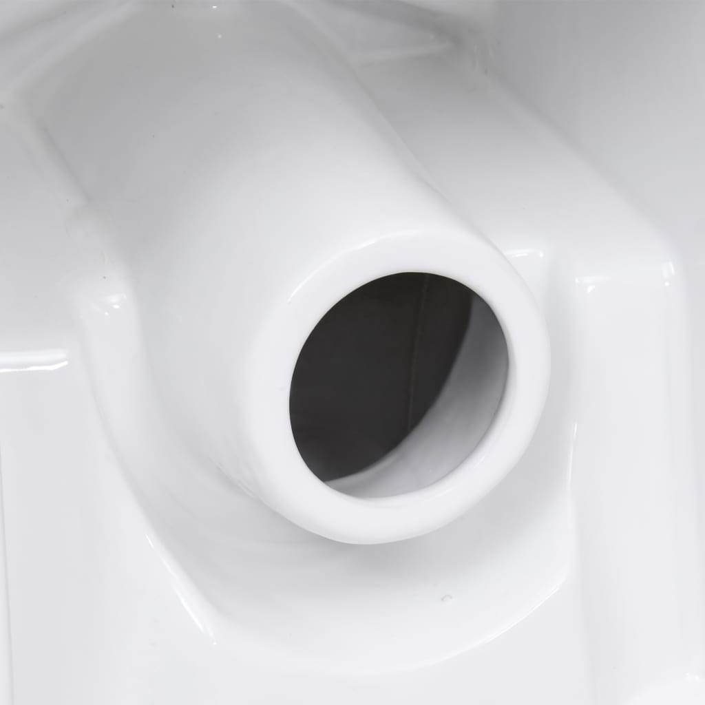 Vaso WC in Ceramica Base con Scarico Dietro Bianco