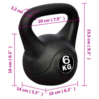 Kettlebell 6 kg 17 x 17 x 26 cm