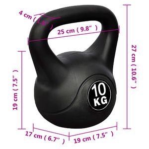 kettlebell 10 kg 21 x 21 x 30 cm