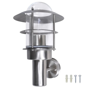 Lampada a parete da giardino patio acciaio inox da interno ed esterno cod mxl 69793