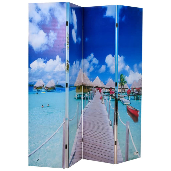 Paravento Pieghevole 160x170 cm con Stampa Spiaggia cod mxl 71991