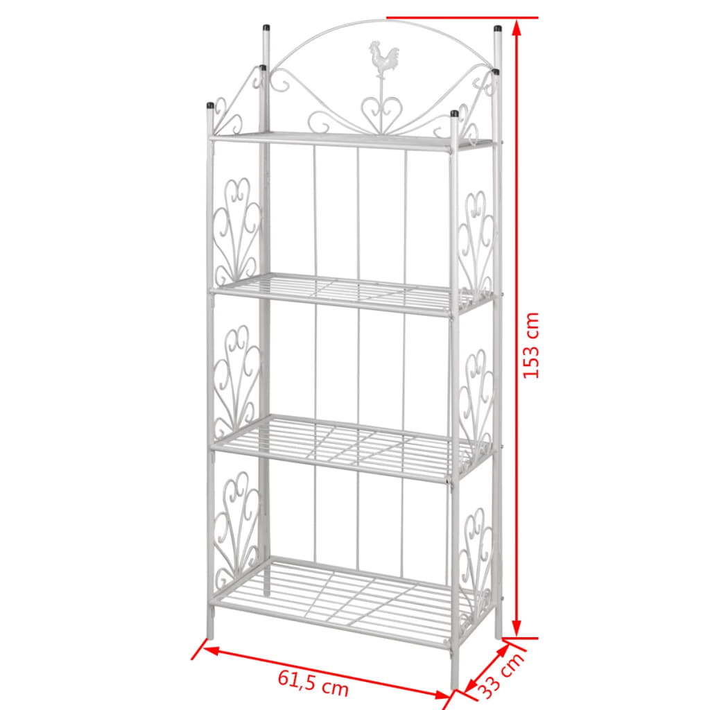 Supporto per Piante Quadrato Bianco 40781